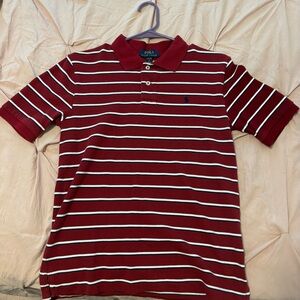 Kids Polo by Ralph Lauren Red and White Nautical Striped Polo